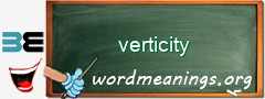 WordMeaning blackboard for verticity